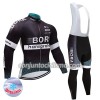 Conjunto Maillot + Culotte largo con tirantes Invierno Termico 2017 Bora-Hansgrohe Mujer N001